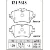 Dixcel Brake Pad 1215618