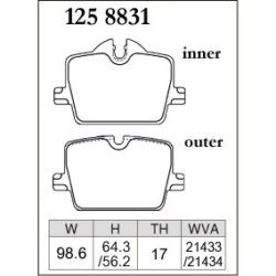 Dixcel Brake Pad 1258831