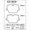 Dixcel Brake Pad 1258835