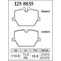 Dixcel Brake Pad 1258835