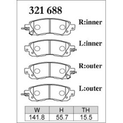 Dixcel Brake Pad 321688