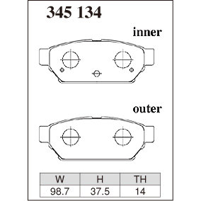 Dixcel Brake Pad 345134