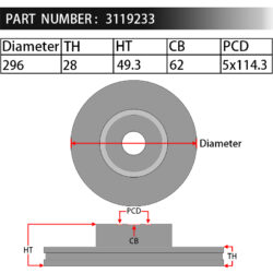 Dixcel Brake Rotor 3119233