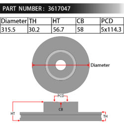 Dixcel Brake Rotor 3617047