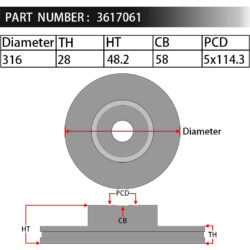 Dixcel Brake Rotor 3617061