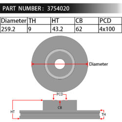 Dixcel Brake Rotor 3754020