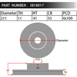 Dixcel Brake Rotor 3818017